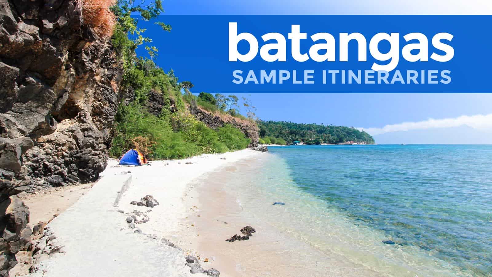 BATANGAS BEACHES: Sample Weekend Itineraries