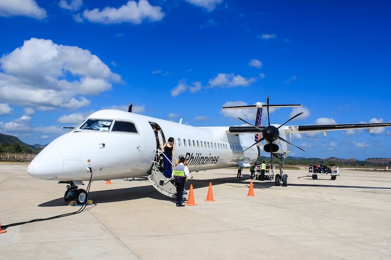 PAL Express plane at Busuanga (Coron) Airport