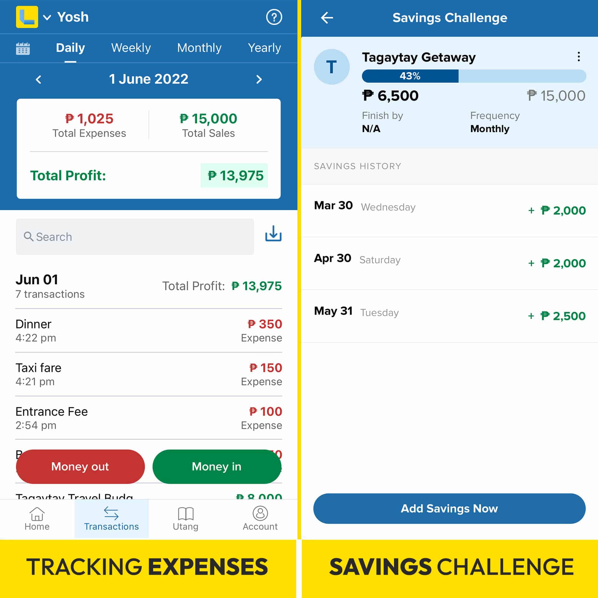 LISTA App Expenses Savings Tagaytay