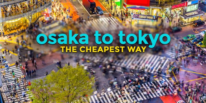 OSAKA TO TOKYO or TOKYO TO OSAKA: The Cheapest Way
